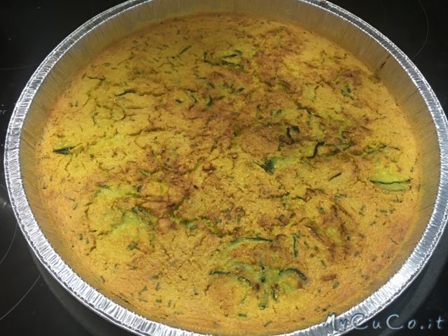 Tortino di ceci, porri e zucchini