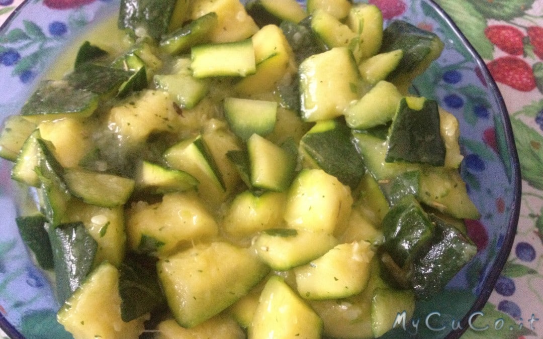 Zucchine trifolate a cubetti