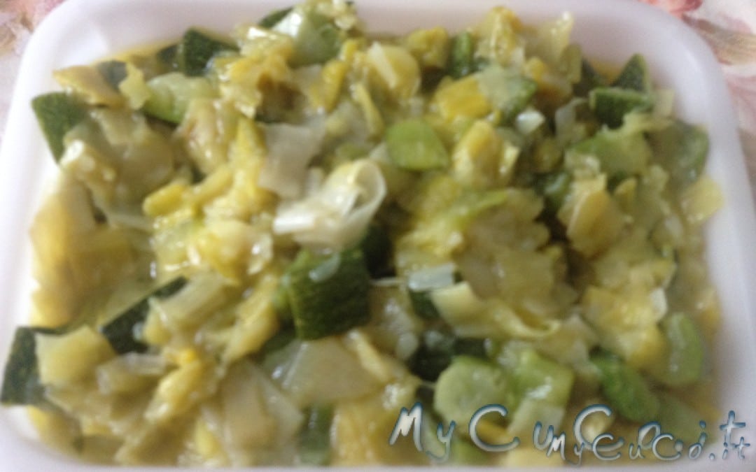 Base per frittata di porri e zucchine