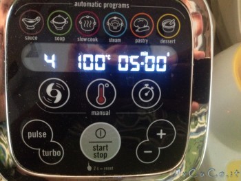 vel 4, 100° per 5 minuti