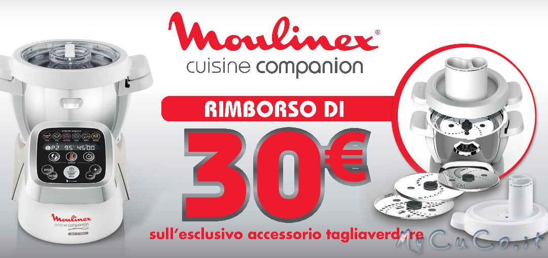 Moulinex rimborsa 30 euro sull’ acquisto dell’accessorio taglia verdure