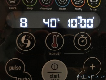 Vel 8, 40° per 10 minuti