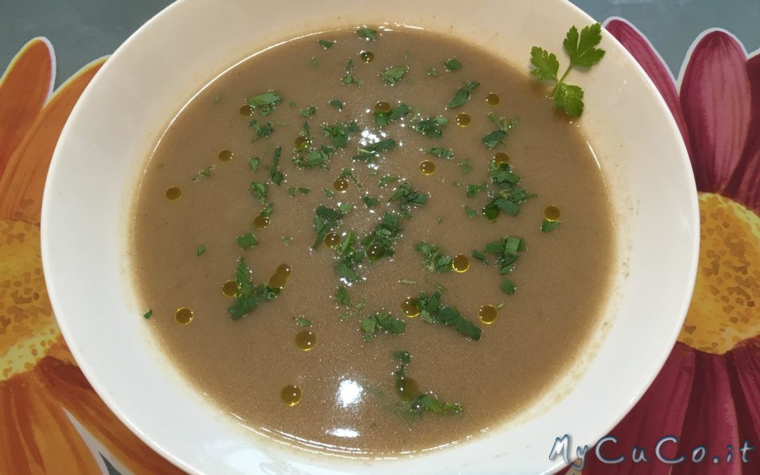 Vellutata di funghi champignon e patate col CuCo