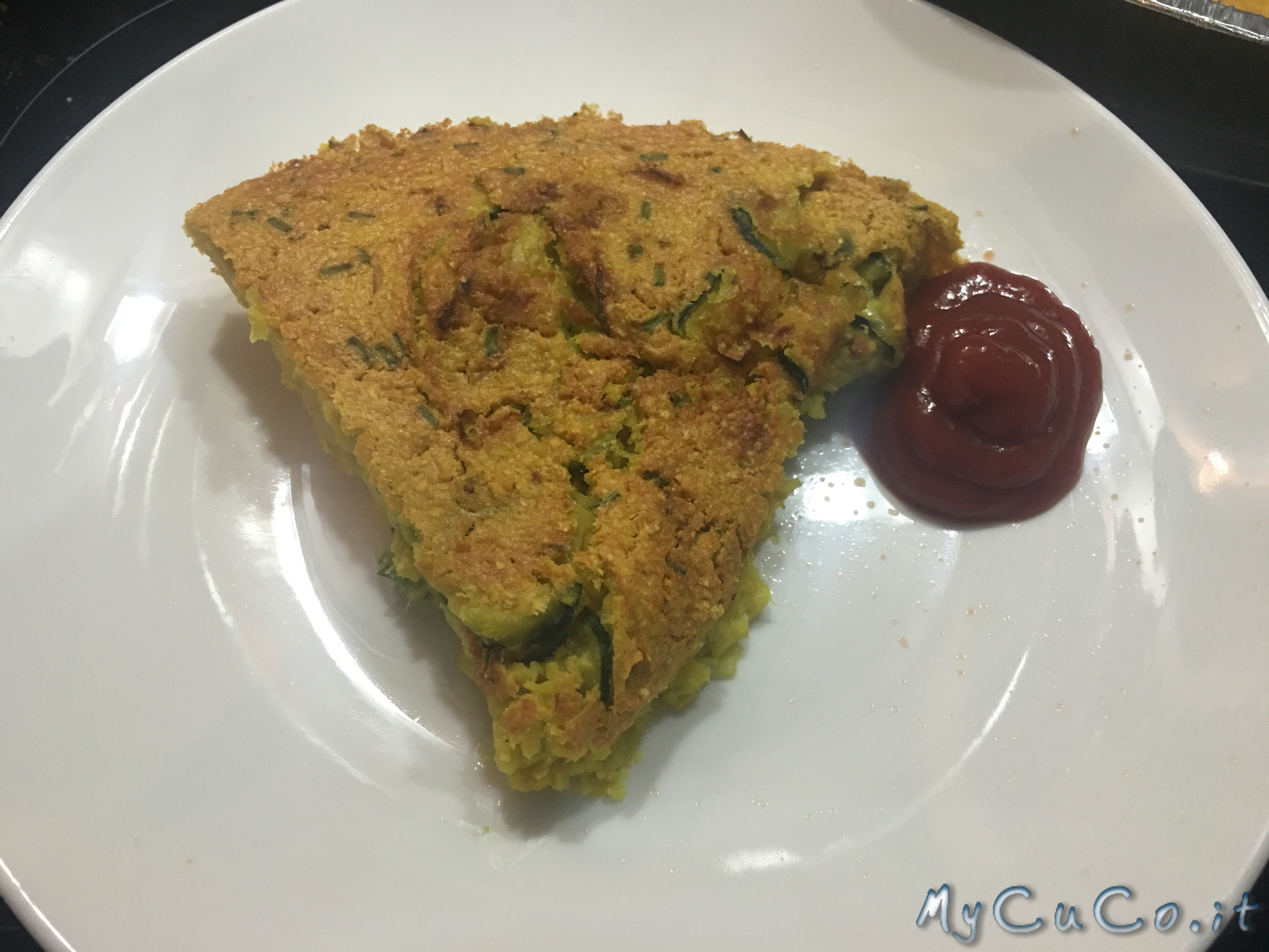 Tortino di ceci, porri e zucchini