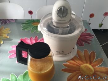 Base sorbetto alla pesca da raffreddare