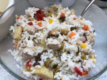 Insalata di riso con tacchino